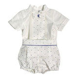 Completo Corto Elegante In Lino Con Bermuda Neonato PONTO POR PONTO 6312
