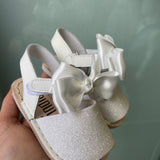 Minorchina Glitter Sandals with Satin Bow INDEX 300