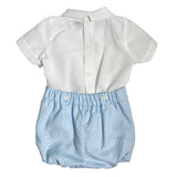 Completo Corto Elegante In Cotone Con Bermuda Neonato PONTO POR PONTO 6315