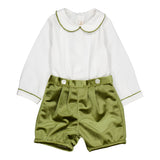 Completo Con Bermuda In Velluto E Camicia Bambino KIDIWI 35142