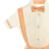 Completo Elegante In Lino Con Salopette Neonato BUFI M0408A