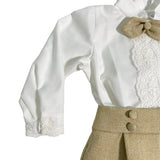 Elegantes Set aus Hemd und Bermuda für Neugeborene Ponto por ponto 6045