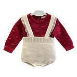 Completo In Lana Con Salopette Corta E Maglioncino Neonata WEDOBLE I2306301P