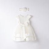 Abito Elegante Battesimale Neonata MINIBANDA B712