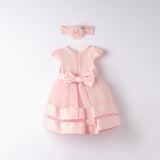 Abito Elegante Battesimale Neonata MINIBANDA B712