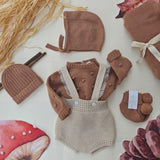 Completo In Lana Con Salopette Corta Neonata WEDOBLE I2305301D