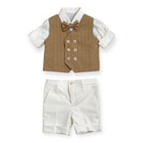 Completo Con Bermuda E Panciotto Doppiopetto Neonato ISABEL F214