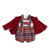 3-teiliges warmes Baumwollset mit Latzhose für Neugeborene BABY FASHION 5333