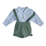 DEL SUR 1872 Kinderanzug mit Samt-Latzhose und Hemd