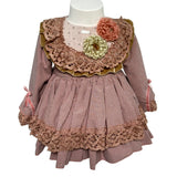 Elegantes, ausgestelltes Langarmkleid für Baby-Mädchen LA AMAPOLA 0020