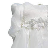 Abito Elelgante Manica Lunga Effetto Seta Panna Neonata NINNAOH I23533AB