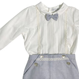 Completo Camicia e Bermuda Elegante Neonato Ponto por ponto 6027