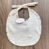 Bavetta In Caldo Cotone Con Ricamo A Mano Panna Neonata TETO E TATTA BA5330