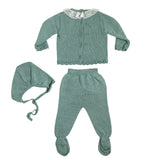 Tutina Spezzata Con Cuffia In Filo Di Cotone Neonata BABY FASHION 620.15