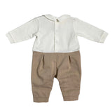 Tutina Intera In Cotone Finto Panciotto Neonato TETO E TATTA TU6210