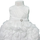 Abito Elegante Smanicato In Raso E Tulle Neonata NINNAOH E24AB44