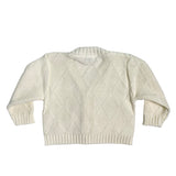 Cardigan In Filo Di Cotone Con Trama Rombi Neonato PONTO POR PONTO 860
