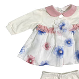 Tutina Spezzata In Cotone Fantasia Floreale Neonata TETO E TATTA CL6090
