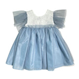 Abito Elegante In Tulle E Macrame' Bambina DEL SUR 0562