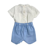 Completo Corto Elegante In Lino Con Bermuda Bambino PONTO POR PONTO 6133