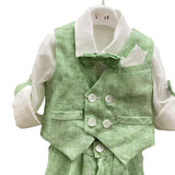 Completo Elegante In Misto Lino Neonato BUFI M0168A