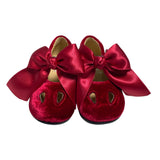 Scarpe Primi Passi Con Occhielli E Fiocco In Velluto Neonata RIZITOS B3307V