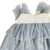 Abito Svasato A Balze Di Tulle Smanicato Bambina YOEDU 0510