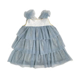 Abito Svasato A Balze Di Tulle Smanicato Bambina YOEDU 0510