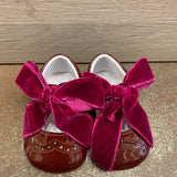 Ballerina Cradle Shoe With Bow In Patent Leather Newborn Index 1708B