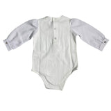 Body Girocollo In Cotone Con Manica In Organza Neonata PETIT 4515365