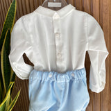 Elegantes Set aus Hemd und Bermuda für Neugeborene Ponto por ponto 6045