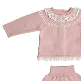 Warmer Baumwoll-Split-Strampler in Altrosa GRANLEI Baby Girl 23263