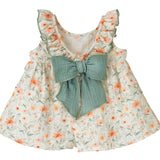 Abito Smanicato Fantasia Floreale Bambina CALAMARO 21289