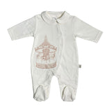 Tutina Intera In Cotone Stampa Carillon Neonato/a FIRST BABY KARUZELA