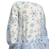 Abito Elegante Manica Lunga In Felpa E Tulle Con Fiocchi Di Neve Bambina DAGA 9429