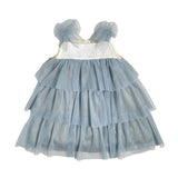 Abito Svasato A Balze Di Tulle Smanicato Bambina YOEDU 0510