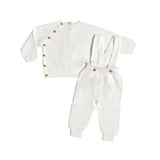 Completo Con Salopette Lunga In Caldo Cotone Organico Neonato/a WEDOBLE I2301322B