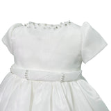 Elegantes Kleid aus weißem Organza mit halben Ärmeln für Babys BIMBALO' 6823