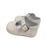 Ballerina Culla In Pelle Satinata Con Cinturino Neonata INDICE 1513S