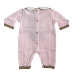 Tutina Intera In Filo Rosa Con Fiocco Neonata BEBE' MARGO' B03140