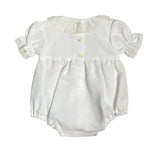 Pagliaccetto Elegante Mezza Manica Con Pizzo Neonata GRANLEI 188