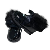 RIZITOS Mädchen-Stiefeletten aus Lackleder mit Fell B3124