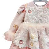 Abito Manica Lunga In Caldo Cotone Bambina MIMOSA CAMELIA1