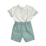 Completo Corto Elegante In Lino Con Bermuda Bambino PONTO POR PONTO 6132