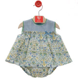 Completo Smanicato Con Culotte Fantasia Floreale Neonata DEL SUR 0070