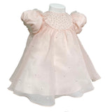 Abito Svasato Mezza Manica In Organza E Strass Neonata PETIT 2016046