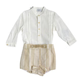Completo Con Bermuda E Camicia A Righe Neonato YOEDU 0353
