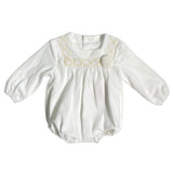 DEL SUR 1938 Langarm-Strampler aus Samt für Neugeborene