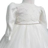 Abito Lungo Elegate Battesimale In Tulle Neonata ISABEL B400