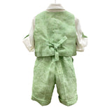 Completo Elegante In Misto Lino Neonato BUFI M0168A